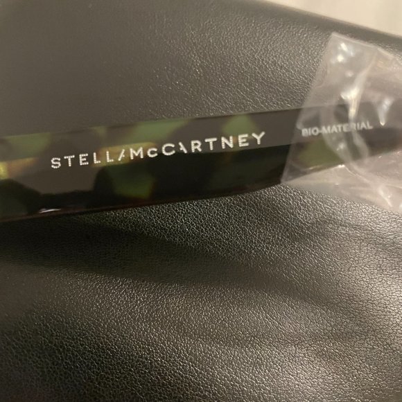NEW Stella Mccartney Slim Rectangular Sunglasses In Green Black Tortoise Design main image 6